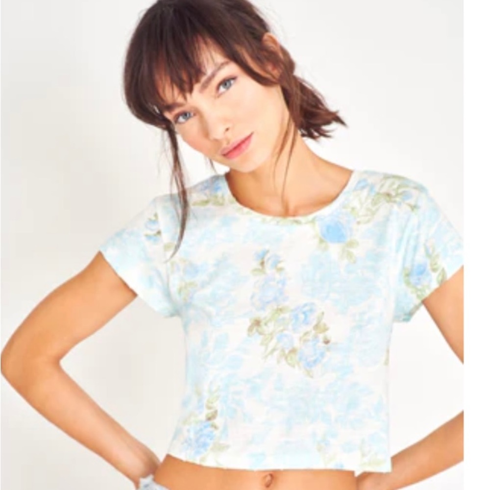 Loveshackfancy Rubin Cropped Tee